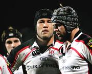 30 November 2007; Carlo Del Fava and Matt McCullough, Ulster. Magners League, Ulster v Edinburgh Rugby, Ravenhill, Belfast, Co. Antrim. Picture credit: Oliver McVeigh / SPORTSFILE