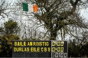 21 February 2015; A view of the scoreboard before the game. Dr. Harty Cup Final, Thurles CBS v St Francis College, Rochestown. Mallow GAA Complex, Mallow, Co. Cork. Picture credit: Piaras Ó Mídheach / SPORTSFILE