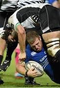 20 February 2015; Sean Cronin, Leinster, is tackled by Hennie Daniller, Zebre. Guinness PRO12, Round 15, Leinster v Zebre. RDS, Ballsbridge, Dublin. Picture credit: Stephen McCarthy / SPORTSFILE