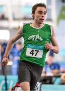 21 February 2015; Paul Murphy, Ferrybank AC, on his way to winning his Men's 400m Heat during Day 1 of the GloHealth Senior Indoor Championships. Athlone International Arena, Athlone, Co.Westmeath. Picture credit: Pat Murphy / SPORTSFILE