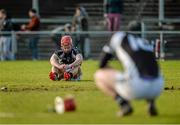 21 February 2015; Sean Powter, St Francis College, dejected after the game. Dr. Harty Cup Final, Thurles CBS v St Francis College, Rochestown. Mallow GAA Complex, Mallow, Co. Cork. Picture credit: Piaras Ó Mídheach / SPORTSFILE
