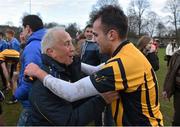 21 February 2015; DCU selector Sean Boylan celebrates with Donal Smith after victory over UCC. Independent.ie Sigerson Cup Final, UCC v DCU. The Mardyke, Cork. Picture credit: Diarmuid Greene / SPORTSFILE