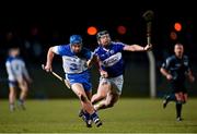 21 February 2015; Michael Walsh, Waterford, in action against Cahir Healy, Laois. Allianz Hurling League Division 1B, Round 2, Waterford v Laois. Fraher Field, Dungarvan, Co. Waterford. Picture credit: Stephen McCarthy / SPORTSFILE