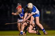 21 February 2015; Shane Bennett, Waterford, in action against John A Delaney, Laois. Allianz Hurling League Division 1B, Round 2, Waterford v Laois. Fraher Field, Dungarvan, Co. Waterford. Picture credit: Stephen McCarthy / SPORTSFILE