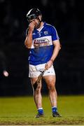21 February 2015; A dejected Cahir Healy, Laois, following his side's defeat. Allianz Hurling League Division 1B, Round 2, Waterford v Laois. Fraher Field, Dungarvan, Co. Waterford. Picture credit: Stephen McCarthy / SPORTSFILE