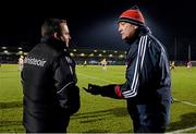 21 February 2015; Clare manager Davy Fitzgerald and Cork manager Jimmy Barry Murphy in conversation after the game. Allianz Hurling League Division 1A, round 2, Cork v Clare, Páirc Uí Rinn, Cork. Picture credit: Diarmuid Greene / SPORTSFILE