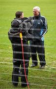 22 February 2015; Dublin manager Ger Cunningham is interviewed by TG4 before the game. Allianz Hurling League, Division 1A, Round 2, Kilkenny v Dublin, Nowlan Park, Kilkenny. Picture credit: Stephen McCarthy / SPORTSFILE