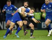 20 February 2015; Jimmy Gopperth, Leinster, is tackled by Alberto Chillon, Zebre. Guinness PRO12, Round 15, Leinster v Zebre. RDS, Ballsbridge, Dublin. Picture credit: Pat Murphy / SPORTSFILE