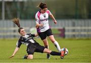22 February 2015; Amy Walsh, Wexford Youths, in action against Keeva Keenan, Raheny United. Continental Tyres Women's National League, Wexford Youths v Raheny United, Ferrycarraig Park, Wexford. Picture credit: Matt Browne / SPORTSFILE