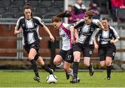 22 February 2015; Carol Breen, Wexford Youths, in action against Lauren Dwyer, right, and Niamh Walsh, left, Raheny United. Continental Tyres Women's National League, Wexford Youths v Raheny United, Ferrycarraig Park, Wexford. Picture credit: Matt Browne / SPORTSFILE