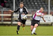 22 February 2015; Edel Kennedy, Wexford Youths, in action against Katie McCabe, Raheny United. Continental Tyres Women's National League, Wexford Youths v Raheny United, Ferrycarraig Park, Wexford. Picture credit: Matt Browne / SPORTSFILE