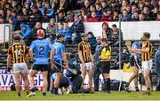 22 February 2015; Joe Lyng, Kilkenny, receives a red card from referee Colm Lyons. Allianz Hurling League, Division 1A, Round 2, Kilkenny v Dublin. Nowlan Park, Kilkenny. Picture credit: Stephen McCarthy / SPORTSFILE