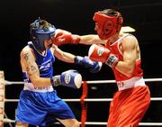 10 January 2008; Jamie Conlon, St. John Bosco's Boxing Club, red, in action against Shane Cox, Gorey Boxing Club, blue. National Senior Boxing Championships Semi-Finals, 51Kg Flyweight Championship, Jamie Conlon.v.Shane Cox, National Boxing Stadium, South Circular Road, Dublin. Picture credit; Stephen McCarthy / SPORTSFILE