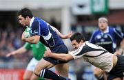 12 January 2008; Rob Kearney, Leinster, is tackled by Florian Frtiz, Toulouse. Heineken Cup, Pool 6, Round 5, Leinster v Toulouse, RDS, Dublin. Picture credit; Brendan Moran / SPORTSFILE