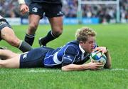 12 January 2008; Leinster's Luke Fitzgerald scores his and his side's second try against Toulouse. Heineken Cup, Pool 6, Round 5, Leinster v Toulouse, RDS, Dublin. Picture credit; Brendan Moran / SPORTSFILE