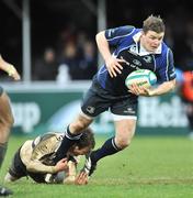12 January 2008; Brian O'Driscoll, Leinster, is tackled by Jean Baptiste Elissalde, Toulouse. Heineken Cup, Pool 6, Round 5, Leinster v Toulouse, RDS, Dublin. Picture credit; Brendan Moran / SPORTSFILE *** Local Caption ***