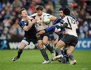 12 January 2008; Vincent Clerc, Toulouse, is tackled by Brian O'Driscoll, left, and Felipe Contepomi, Leinster. Heineken Cup, Pool 6, Round 5, Leinster v Toulouse, RDS, Dublin. Picture credit; Stephen McCarthy / SPORTSFILE
