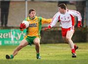 13 January 2008; Ryan Bradley, Donegal, in action against Colin Holmes, Tyrone. Gaelic Life, Dr. McKenna Cup, Section B, Donegal v Tyrone, Fr Tierney Park, Ballyshannon, Co. Donegal. Picture credit; Oliver McVeigh / SPORTSFILE