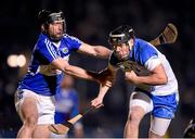 21 February 2015; Jake Dillon, Waterford, in action against Cahir Healy, Laois. Allianz Hurling League Division 1B, Round 2, Waterford v Laois. Fraher Field, Dungarvan, Co. Waterford. Picture credit: Stephen McCarthy / SPORTSFILE