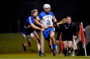 21 February 2015; Brian O'Halloran, Waterford, in action against Dwane Palmer, Laois. Allianz Hurling League Division 1B, Round 2, Waterford v Laois. Fraher Field, Dungarvan, Co. Waterford. Picture credit: Stephen McCarthy / SPORTSFILE