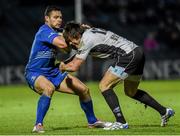 20 February 2015; Ben Te'o, Leinster, is tackled by Matteo Pratichetti, Zebre. Guinness PRO12, Round 15, Leinster v Zebre. RDS, Ballsbridge, Dublin. Picture credit: Pat Murphy / SPORTSFILE