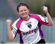 22 February 2015; Aisling Frawley, Wexford Youths, celebrates after scoring her second goal against Raheny United. Continental Tyres Women's National League, Wexford Youths v Raheny United, Ferrycarraig Park, Wexford. Picture credit: Matt Browne / SPORTSFILE