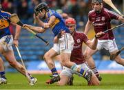 22 February 2015; Conor O'Brien, Tipperary, in action against Jonathan Glynn, Galway. Allianz Hurling League, Division 1A, Round 2, Tipperary v Galway. Semple Stadium, Thurles, Co. Tipperary. Picture credit: Piaras Ó Mídheach / SPORTSFILE