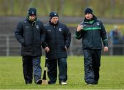 22 February 2015; Limerick manager TJ Ryan, right, along with selectors Paul Beary, left, and Mark Lyons. Allianz Hurling League, Division 1B, Round 2, Antrim v Limerick, Ballycastle, Co. Antrim. Picture credit: Oliver McVeigh / SPORTSFILE