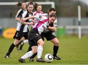 22 February 2015; Aisling Frawley, Wexford Youths, in action against Clare Conlon, Raheny United. Continental Tyres Women's National League, Wexford Youths v Raheny United, Ferrycarraig Park, Wexford. Picture credit: Matt Browne / SPORTSFILE