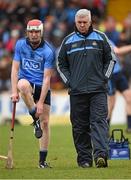 22 February 2015; Colm Cronin and Dublin manager Ger Cunningham. Allianz Hurling League, Division 1A, Round 2, Kilkenny v Dublin. Nowlan Park, Kilkenny. Picture credit: Stephen McCarthy / SPORTSFILE