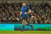 14 February 2015; Pascal Pape, France, leaves the field after being shown a yellow card. RBS Six Nations Rugby Championship, Ireland v France. Aviva Stadium, Lansdowne Road, Dublin. Picture credit: Ramsey Cardy / SPORTSFILE
