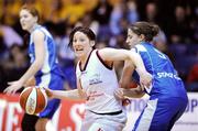 13 January 2008; Lindsay Peat, DCU Mercy, in action against Kirstin Zompetti, Waterford Wildcats. Women's SuperLeague National Cup Semi-Final 2008, Waterford Wildcats v DCU Mercy, Dublin, National Basketball Arena, Tallaght, Dublin. Picture credit: Stephen McCarthy / SPORTSFILE