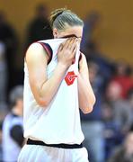 13 January 2008; A dejected Anne Marie Healy, DCU Mercy, after the game. Women's SuperLeague National Cup Semi-Final 2008, Waterford Wildcats v DCU Mercy, Dublin, National Basketball Arena, Tallaght, Dublin. Picture credit: Brendan Moran / SPORTSFILE  *** Local Caption ***