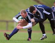 16 January 2008; Munster's Mick O'Driscoll and Denis Leamy in action during a training session ahead of their Heineken cup game against London Wasps. Munster Rugby Training, University of Limerick, Limerick. Picture credit; Matt Browne / SPORTSFILE