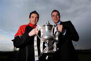 17 January 2008; Cliftonville's Sean Connelly, left, with Drogheda United's Graham Gartland at the launch of the Setanta Sports Cup 2008. SAS Radisson Hotel, Dublin Airport. Picture credit; Matt Browne / SPORTSFILE