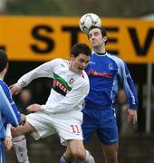 19 January 2008; David Scullion, Glentoran, in action against John Curran, Dungannon Swifts. Carnegie Premier League, Dungannon Swifts v Glentoran, Stangmore Park, Dungannon, Co. Tyrone. Picture credit; Oliver McVeigh / SPORTSFILE