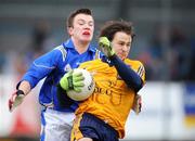 20 January 2008; Sean Johnston, DCU, in action against Paddy McDonnell, Longford. O'Byrne Cup Semi-Final, Longford v DCU, Pearse Park, Longford. Picture credit; David Maher / SPORTSFILE