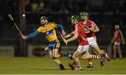 21 February 2015; Patrick Donnellan, Clare, in action against Cormac Murphy and Seamus Harnedy, Cork. Allianz Hurling League Division 1A, round 2, Cork v Clare, Páirc Uí Rinn, Cork. Picture credit: Diarmuid Greene / SPORTSFILE