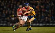 21 February 2015; Patrick Horgan, Cork, in action against Jack Browne, Clare. Allianz Hurling League Division 1A, round 2, Cork v Clare, Páirc Uí Rinn, Cork. Picture credit: Diarmuid Greene / SPORTSFILE