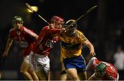 21 February 2015; Jack Browne, Clare, in action against Stephen Moylan, Cork. Allianz Hurling League Division 1A, round 2, Cork v Clare, Páirc Uí Rinn, Cork. Picture credit: Diarmuid Greene / SPORTSFILE
