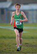 24 February 2015; Jamie Fallon, from Calasanctius College, Oranmore, on his way to winning the Senior Boy's race at the GloHealth Connacht Schools Cross Country Championships. Sligo Race Course, Sligo. Picture credit: Oliver McVeigh / SPORTSFILE