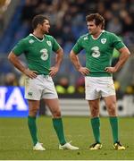 7 February 2015; Rob Kearney, left, and Jared Payne, Ireland. RBS Six Nations Rugby Championship, Italy v Ireland. Stadio Olimpico, Rome, Italy. Picture credit: Stephen McCarthy / SPORTSFILE