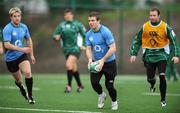 22 January 2008; Ireland's Gordon D'Arcy with Luke Fitzgerald, left, and Geordan Murphy, right, in action during squad training. Ireland rugby squad training, Belfield, UCD, Dublin. Picture credit; Paul Mohan / SPORTSFILE