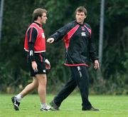 2 October 2007; Ulster's David Pollock receives instructions from coach Steve Williams during a training session. Ulster Rugby Squad Training Session, Newforge Country Club, Belfast, Co Antrim. Picture credit; Oliver McVeigh / SPORTSFILE