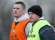 6 January 2008; Armagh manager, Peter McDonnell, right, and his assistant Benny O'Kane. Gaelic Life, Dr. McKenna Cup, Section A, Armagh v Derry, Davitt Park, Lurgan, Co. Armagh. Picture credit; Oliver McVeigh / SPORTSFILE