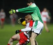 23 January 2008; Colin Devlin, Derry, in action against Declan O'Reilly, Fermanagh. McKenna Cup semi-final, Derry v Fermanagh, Healy Park, Omagh, Co. Tyrone. Picture credit; Oliver McVeigh / SPORTSFILE