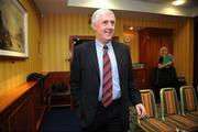 24 January 2008; Republic of Ireland caretaker manager Don Givens arrives for the announcement of the squad for their forthcoming friendly against Brazil. Radisson Hotel, Dublin Airport. Picture credit; Brian Lawless / SPORTSFILE