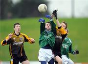 25 January 2008; Brian Slevin, Colaiste Mhuire, in action against David Moran, St. Patrick's College. Leinster Colleges Senior Football 'A' Round 2, St Patrick's College, Navan v Colaiste Mhuire, Mullingar. Pairc Tailteann, Navan, Co. Meath. Photo by Sportsfile