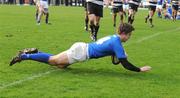 26 January 2008; Robert Gannon, St. Mary's, goes over to score his side's second try. AIB League Division 1, St. Mary's College v Old Belvedere, Templeville Road, Dublin. Picture credit; Stephen McCarthy / SPORTSFILE *** Local Caption ***