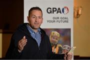 25 February 2015; Conor Cusack, GPA Wellbeing Officer, speaking during the GPA Student Summit Meeting. The GPA Student Summit Meetings will take place nationwide over the next fortnight and will be attended by over 300 student county players. Kilmurry Lodge, Limerick. Picture credit: Diarmuid Greene / SPORTSFILE